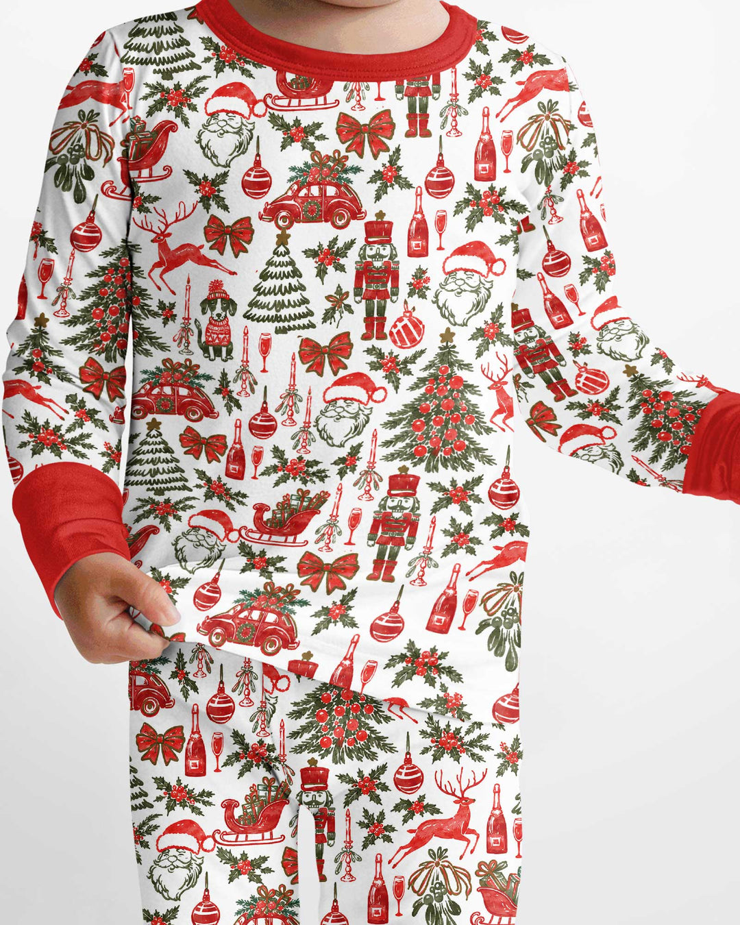 A Very Vintage Christmas Bamboo Two Piece Long Sleeve Pajama Set