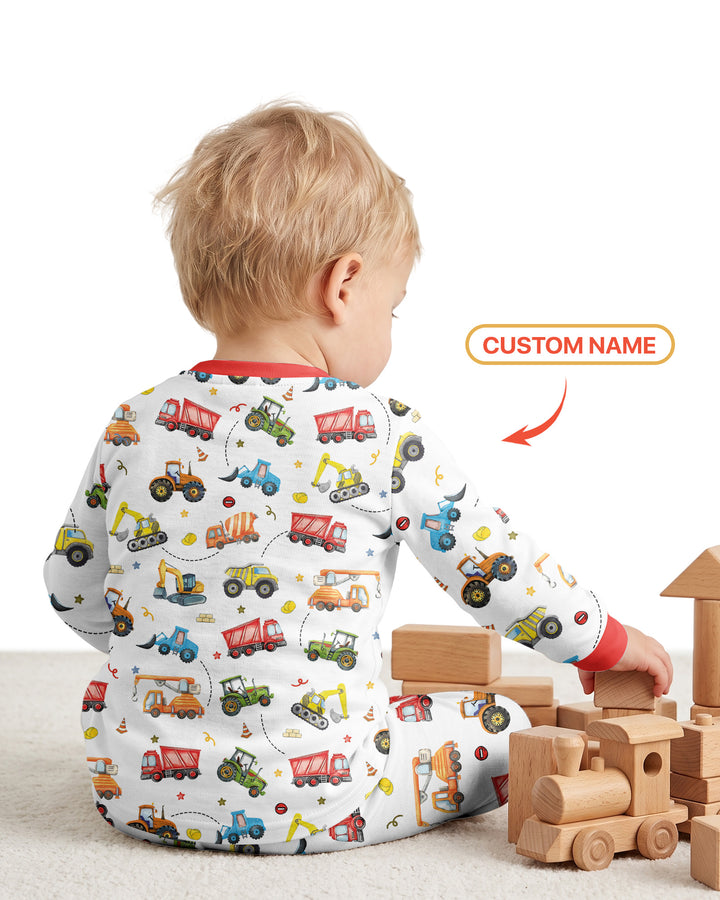 I'm Digging It Birthday - Personalized Name & Age Bamboo Two Piece Long Sleeve Pajama Set