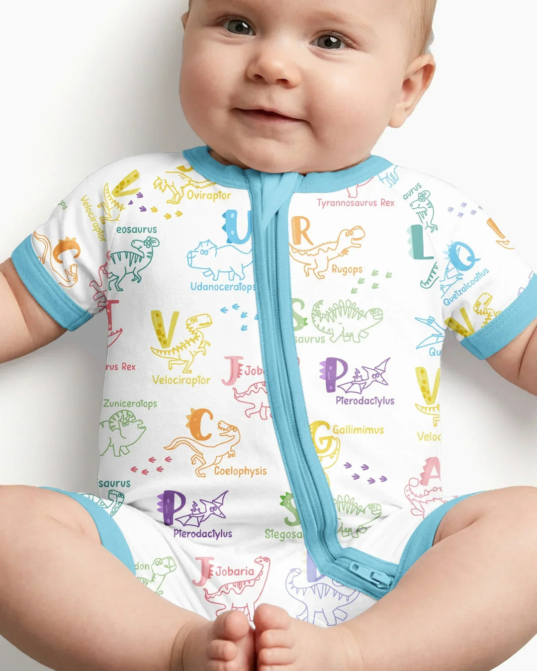 Dino Alfabeto ABC Bamboo Shorty Cremallera