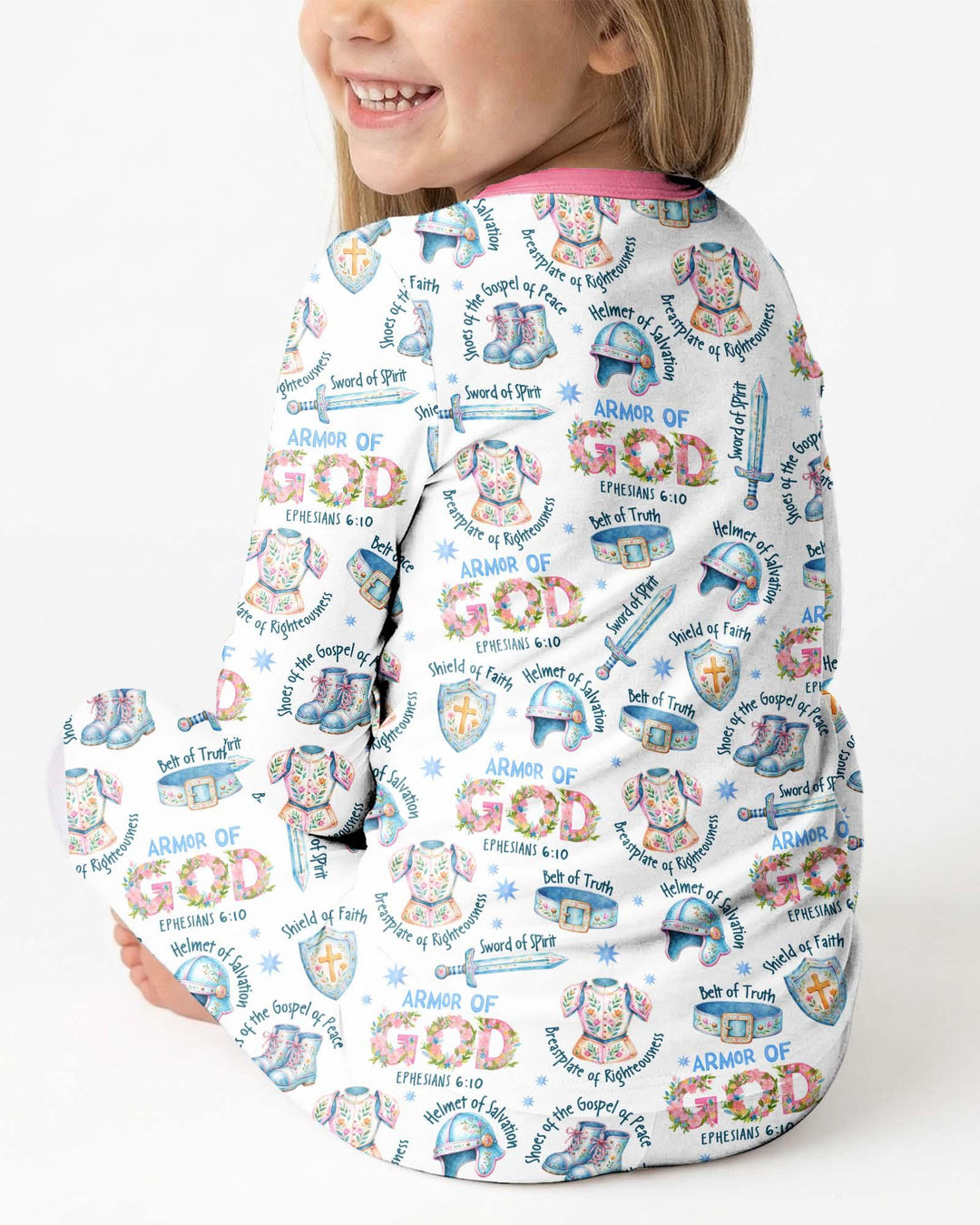Put On The Full Armor Of God Bamboo Two Piece Long Sleeve Pajama Set