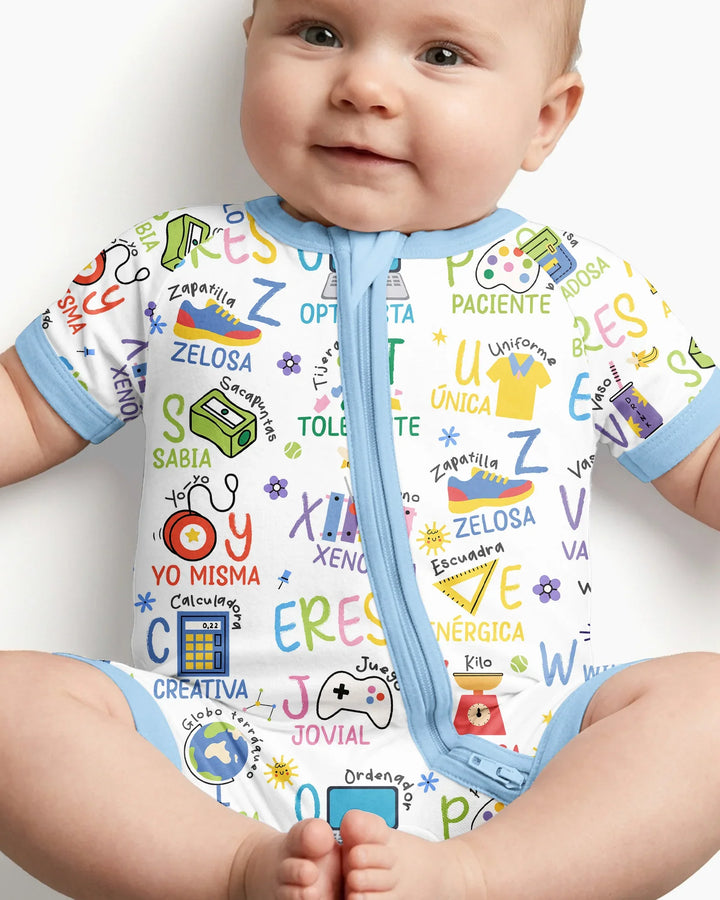 You Are Spanish Alphabet Version Bamboo Shorty Zippy