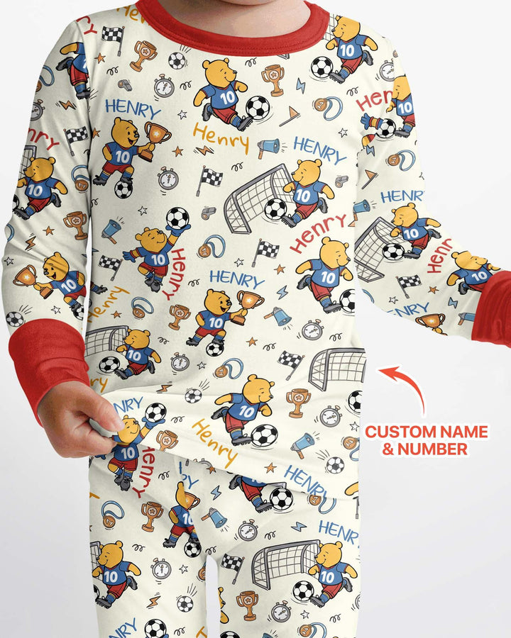 Conjunto de pijama de dos piezas de bambú con mangas largas, plantilla PERSONALIZADA