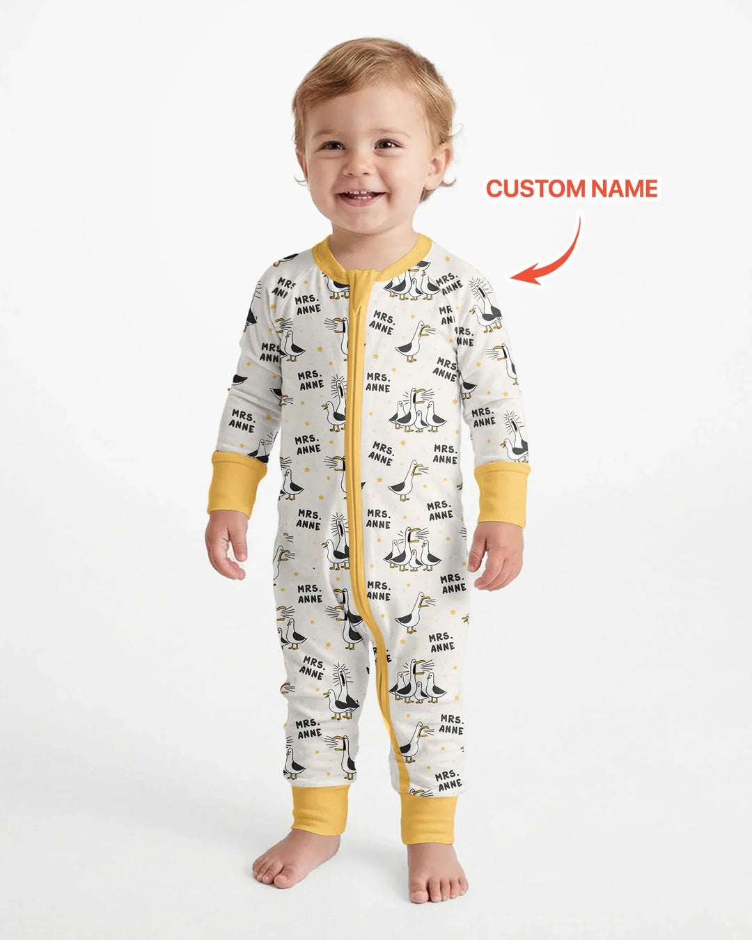 Custom Funny Seagulls Teacher Bamboo Convertible Zippy