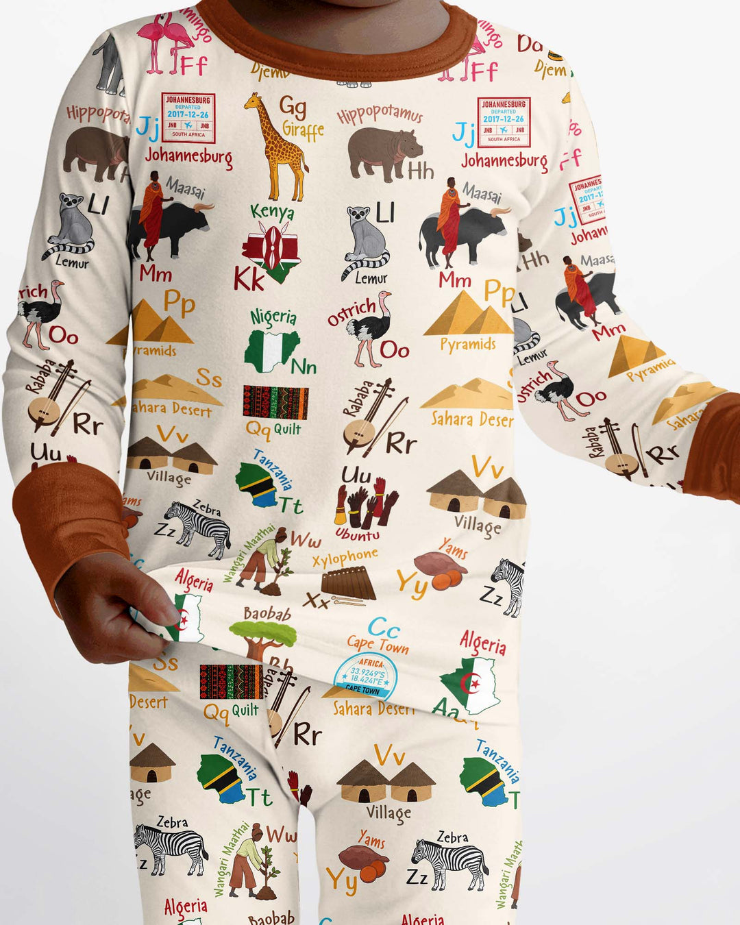 Conjunto de pijama de dos piezas de bambú con mangas largas, plantilla PERSONALIZADA
