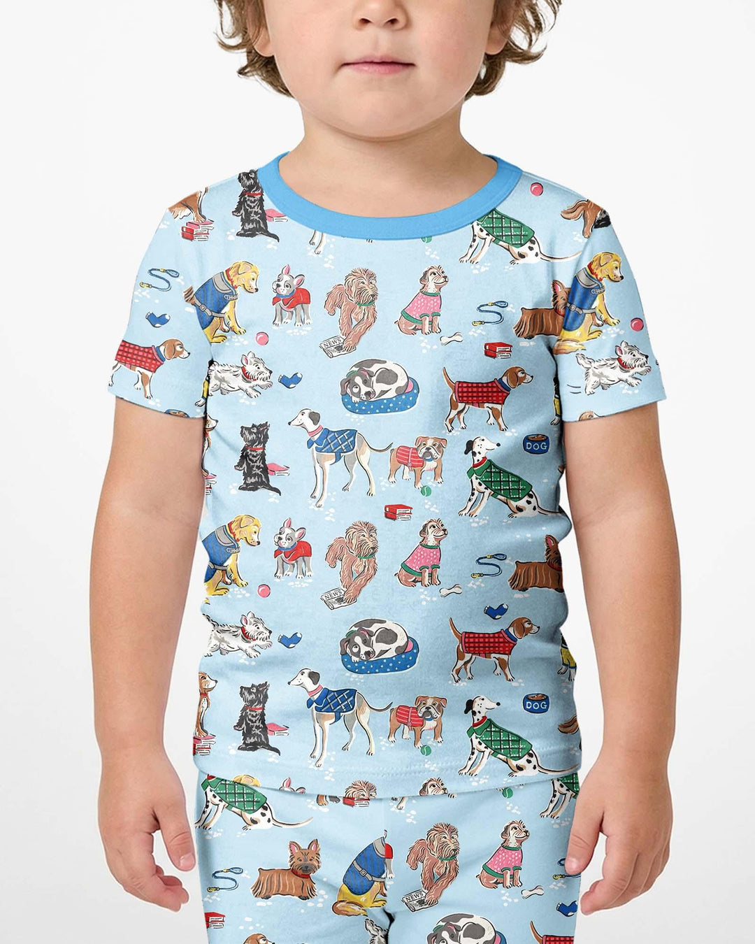 Template Zweiteiliges Pyjama-Set mit kurzen Ärmeln und Shorts
