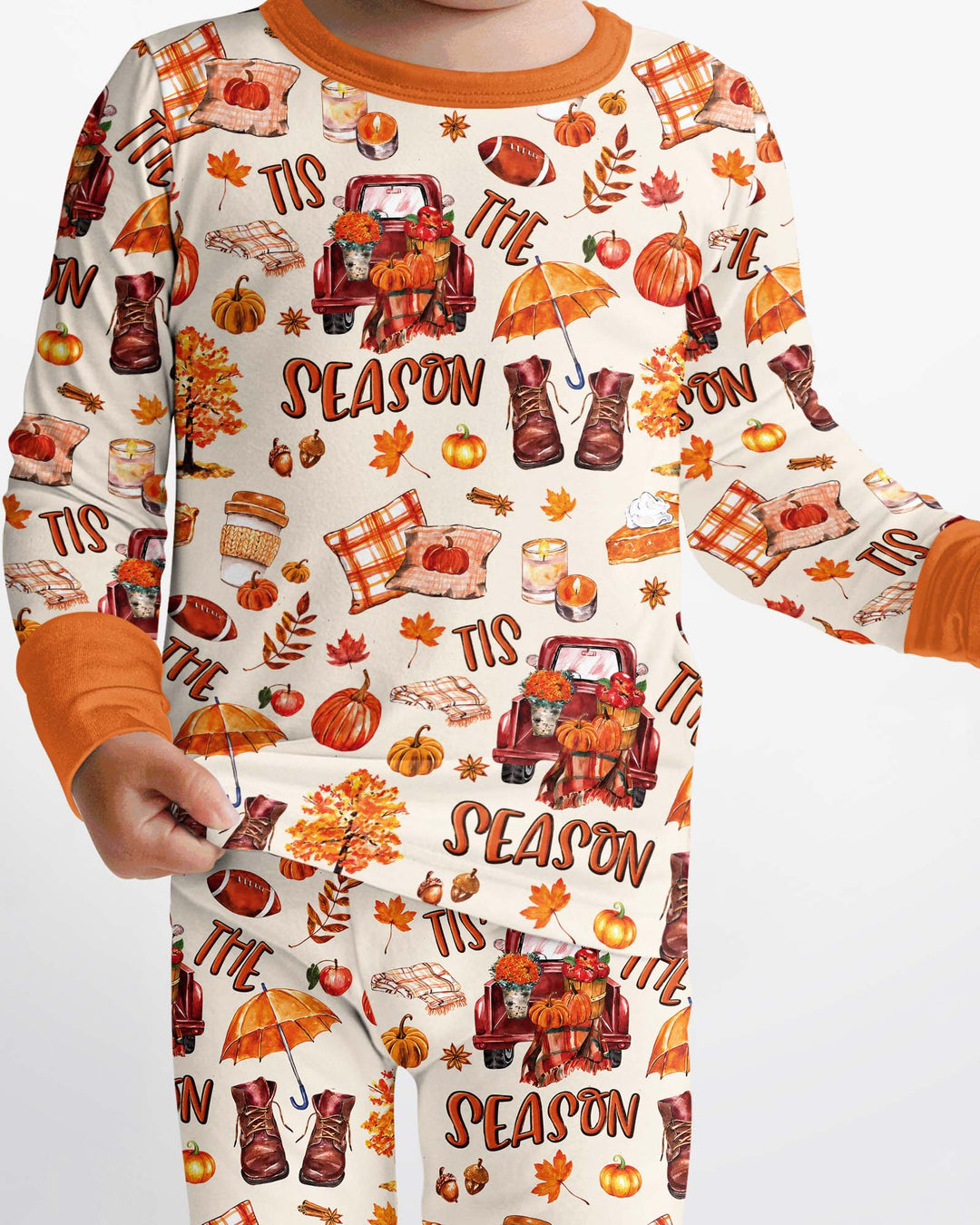 Fall Tis the Season Bamboo Two Piece Long Sleeve Pajama Set