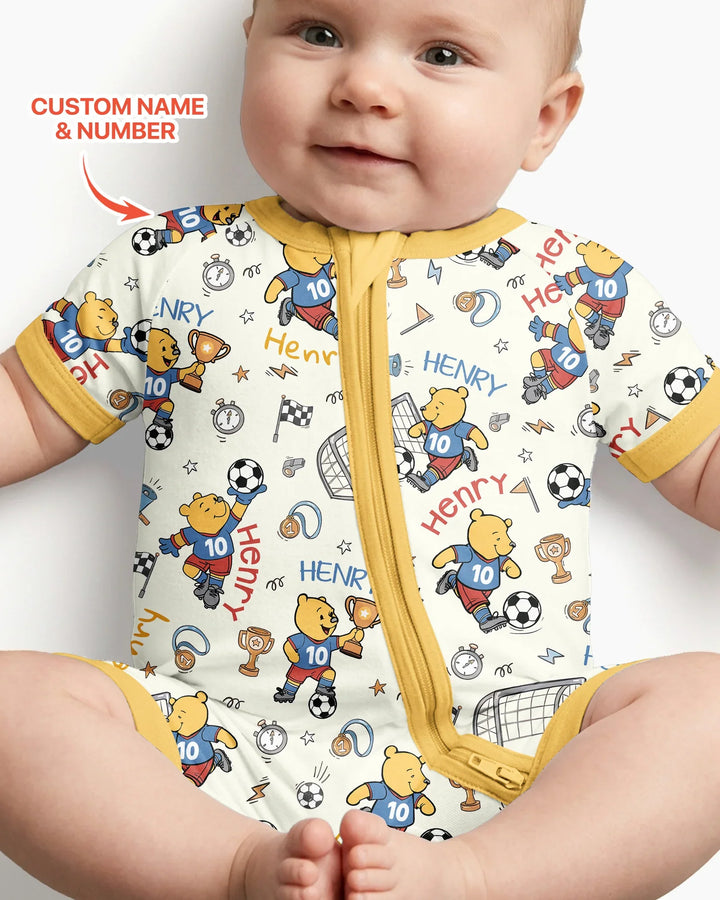 Plantilla PERSONALIZADA de Bambú Pijama Corto con Cremallera