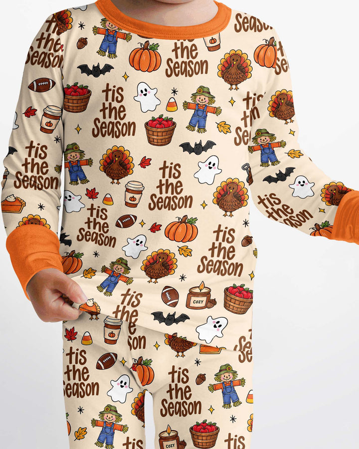 Fall Tis the Season Bamboo Two Piece Long Sleeve Pajama Set