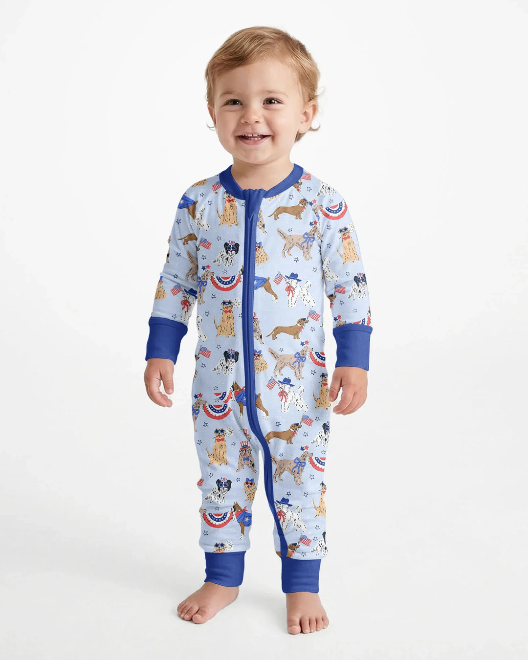 Patriotic Pups Family Matching Bamboo Convertible Zippy
