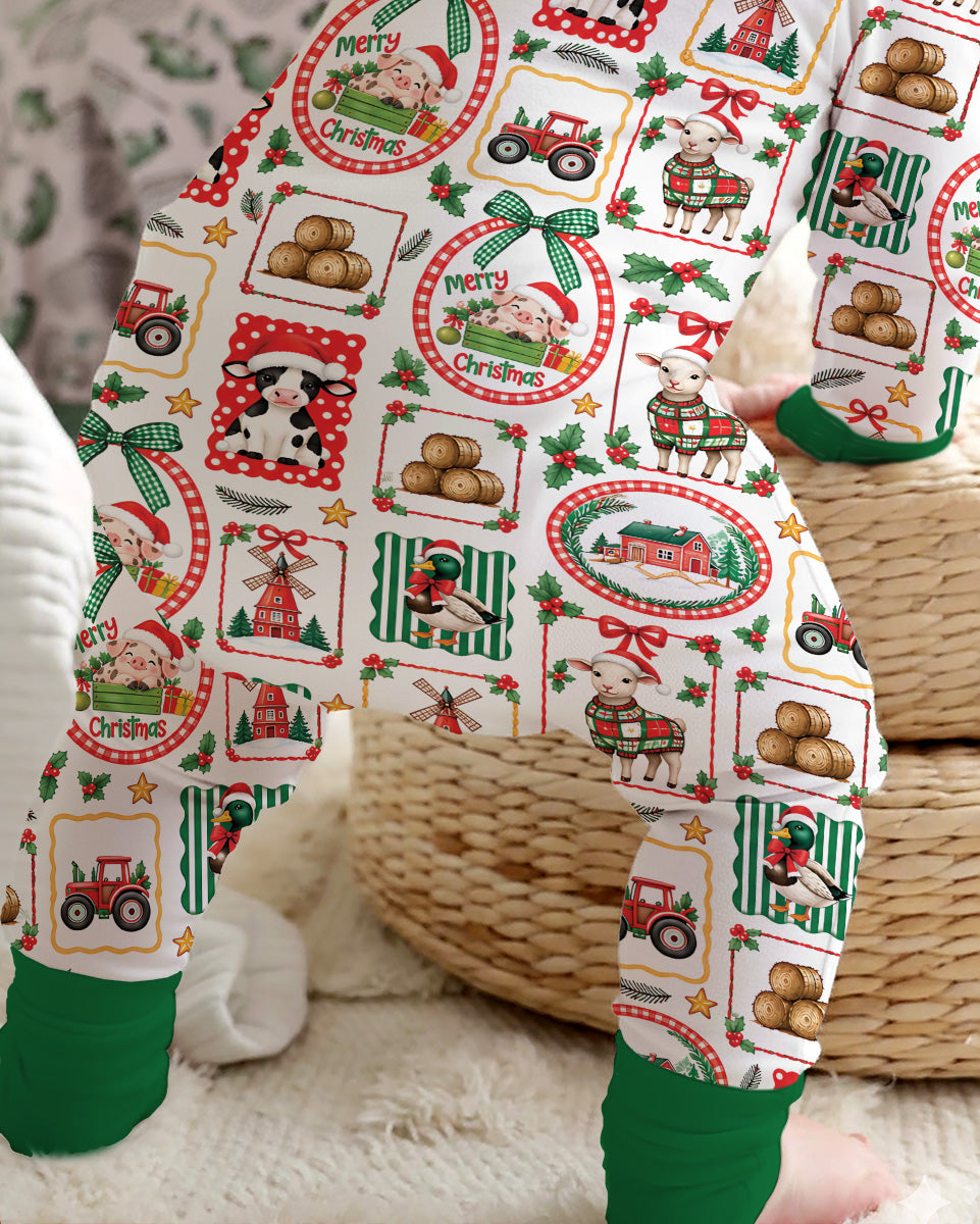Christmas Farm Animals Bamboo Convertible Zippy