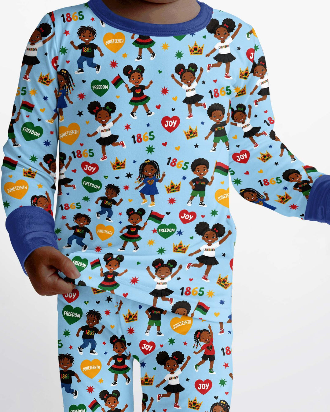 Celebrate Juneteenth Freedom Bamboo Two Piece Long Sleeve Pajama Set