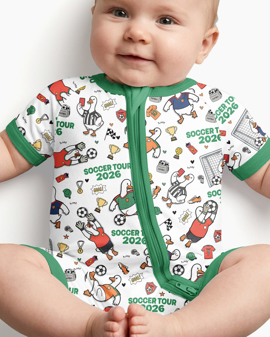 Funny Goose Soccer Tour 2026 Bamboo Shorty Zippy