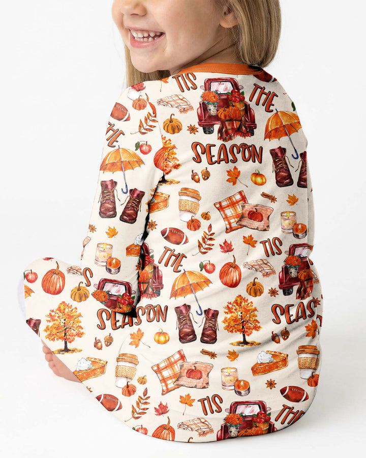 Fall Tis the Season Bamboo Two Piece Long Sleeve Pajama Set