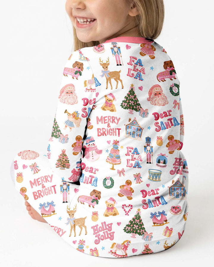 Falala Christmas Bamboo Two Piece Long Sleeve Pajama Set