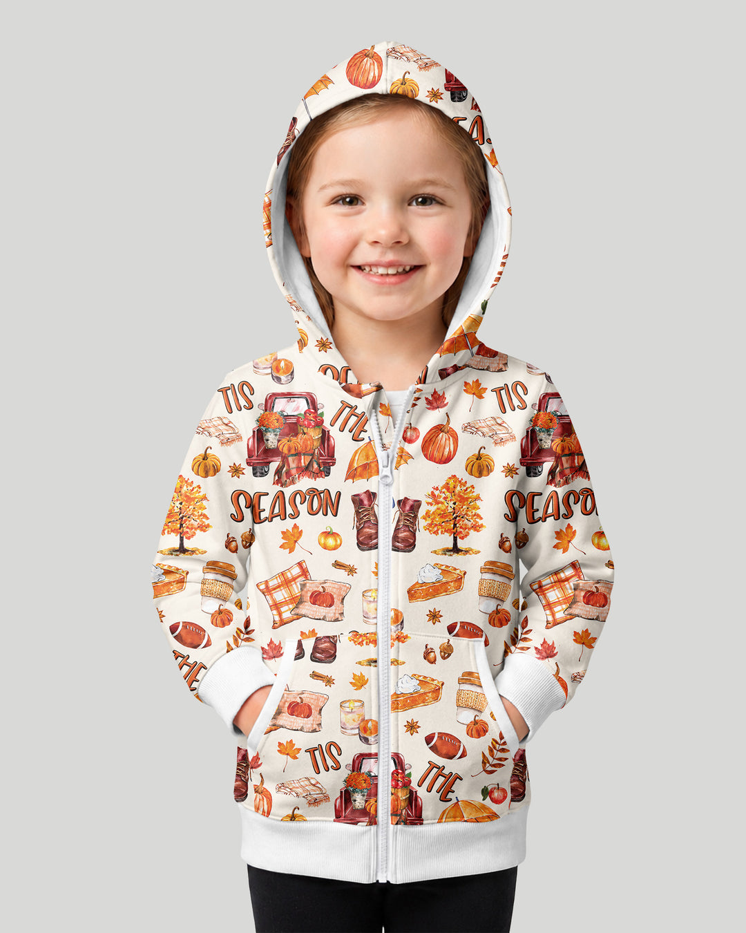 Fall Tis the Season Bamboo Zip Hoodie