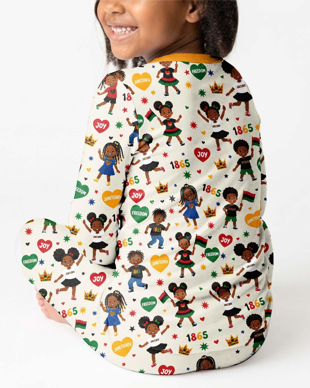 Celebrate Juneteenth Freedom Bamboo Two Piece Long Sleeve Pajama Set