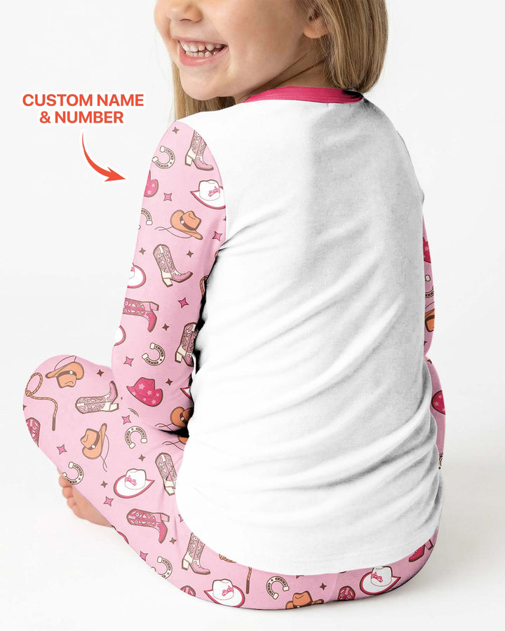 Personalized Birthday When I Wake Up It Will Be Rodeo Bamboo Two Piece Long Sleeve Pajama Set