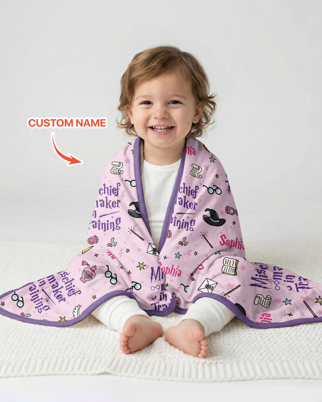 Custom Name Mischief Maker In Training Bamboo Blanket