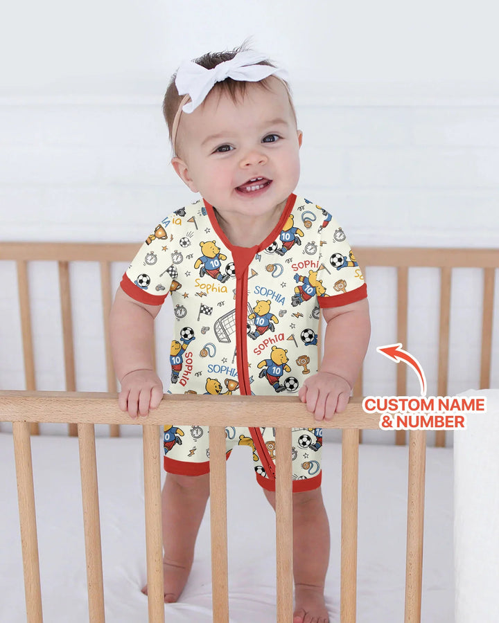 Plantilla PERSONALIZADA de Bambú Pijama Corto con Cremallera