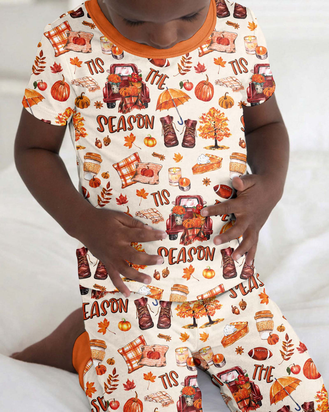Conjunto de pijama de dos piezas de manga corta de bambú