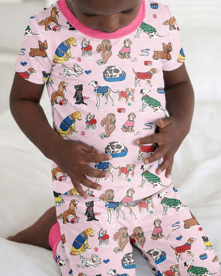 Best Bud Bark Family Matching Bamboo Two Piece Short Sleeve Pajama Set