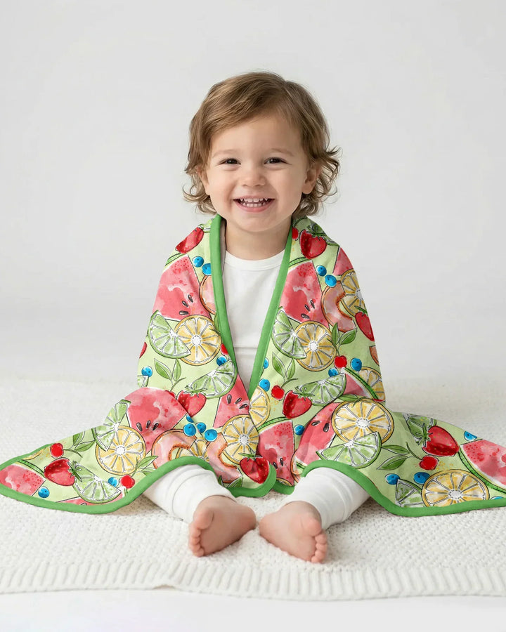 Sweet Summer Fruits Family Matching Bamboo Blanket