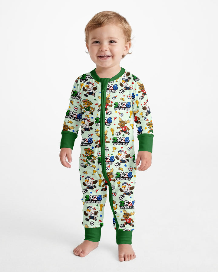 Soccer Cup Cute Mascots Bamboo Convertible Zippy