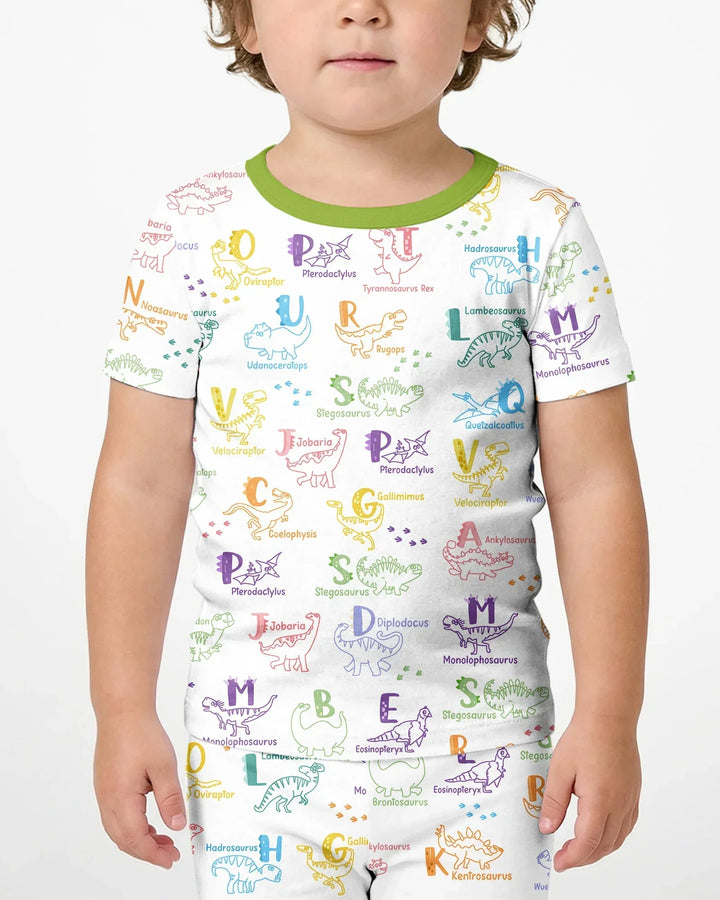 Template Zweiteiliges Pyjama-Set mit kurzen Ärmeln und Shorts