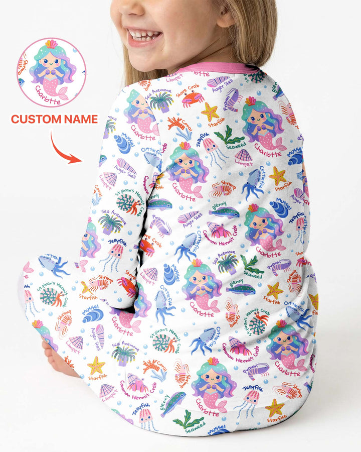 Conjunto de pijama de dos piezas de bambú con mangas largas, plantilla PERSONALIZADA