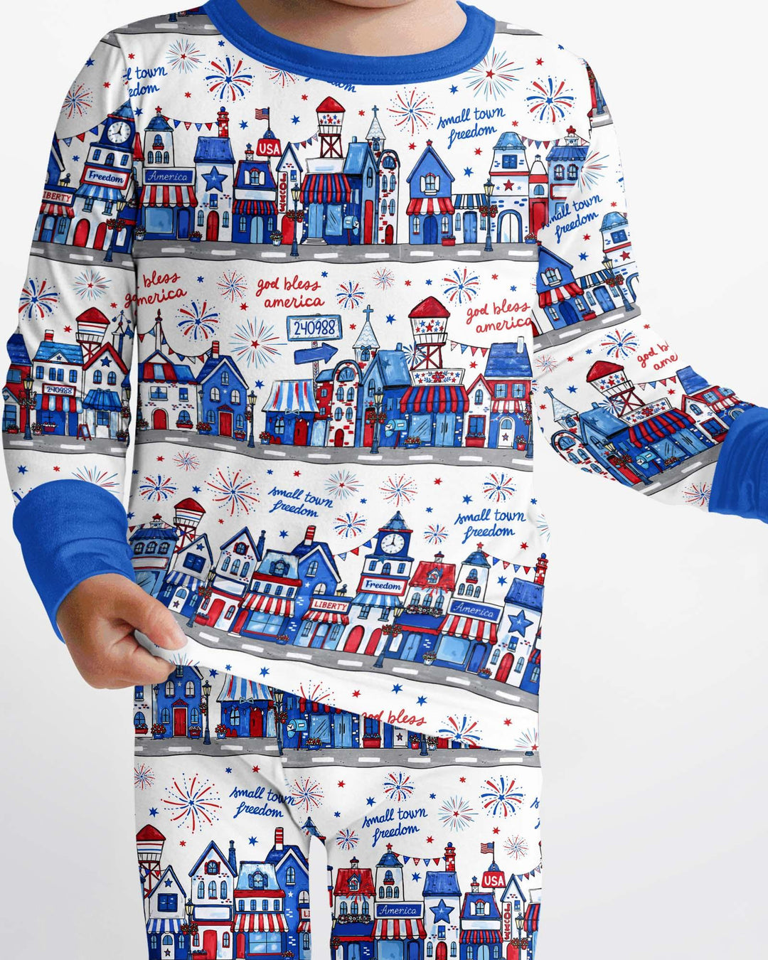 Zweiteiliges Langarm-Pyjama-Set mit Sommerfrüchten