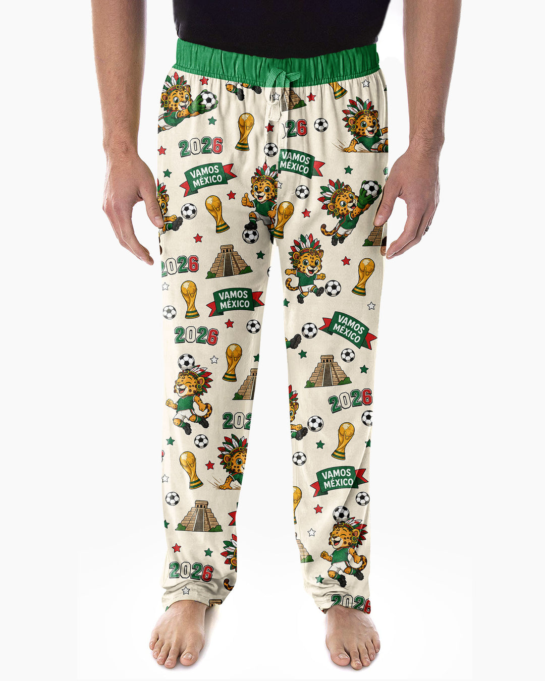 Jaguar 2026 Vamos Mexico Family Matching Bamboo Men's Pajama Set