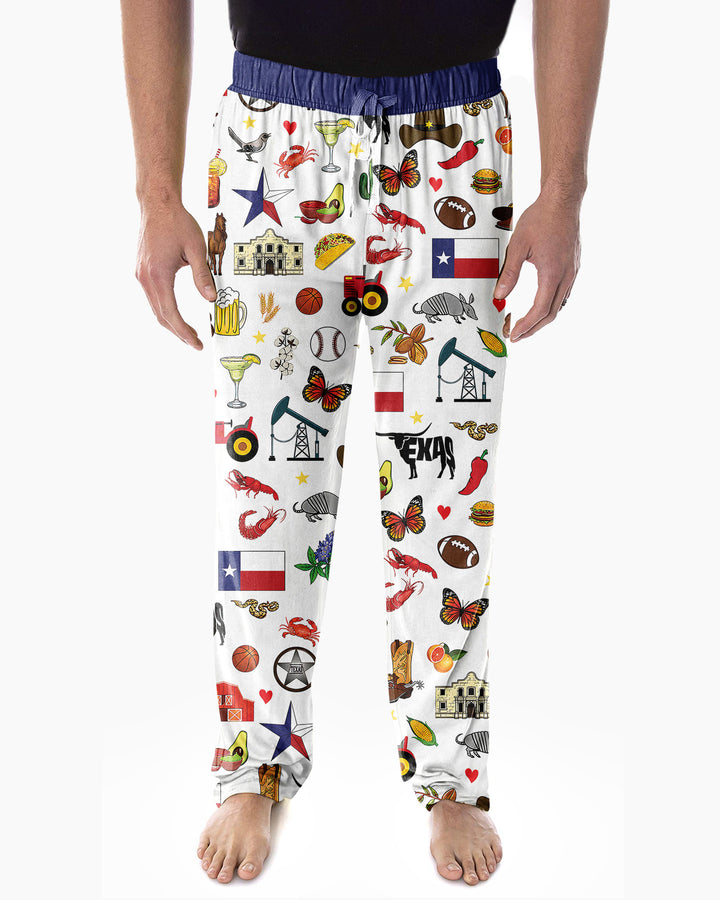 Texas Map Bamboo Men's Pajama Set