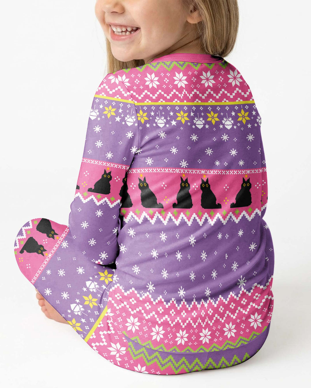 Meowy Christmas Bamboo Two Piece Long Sleeve Pajama Set