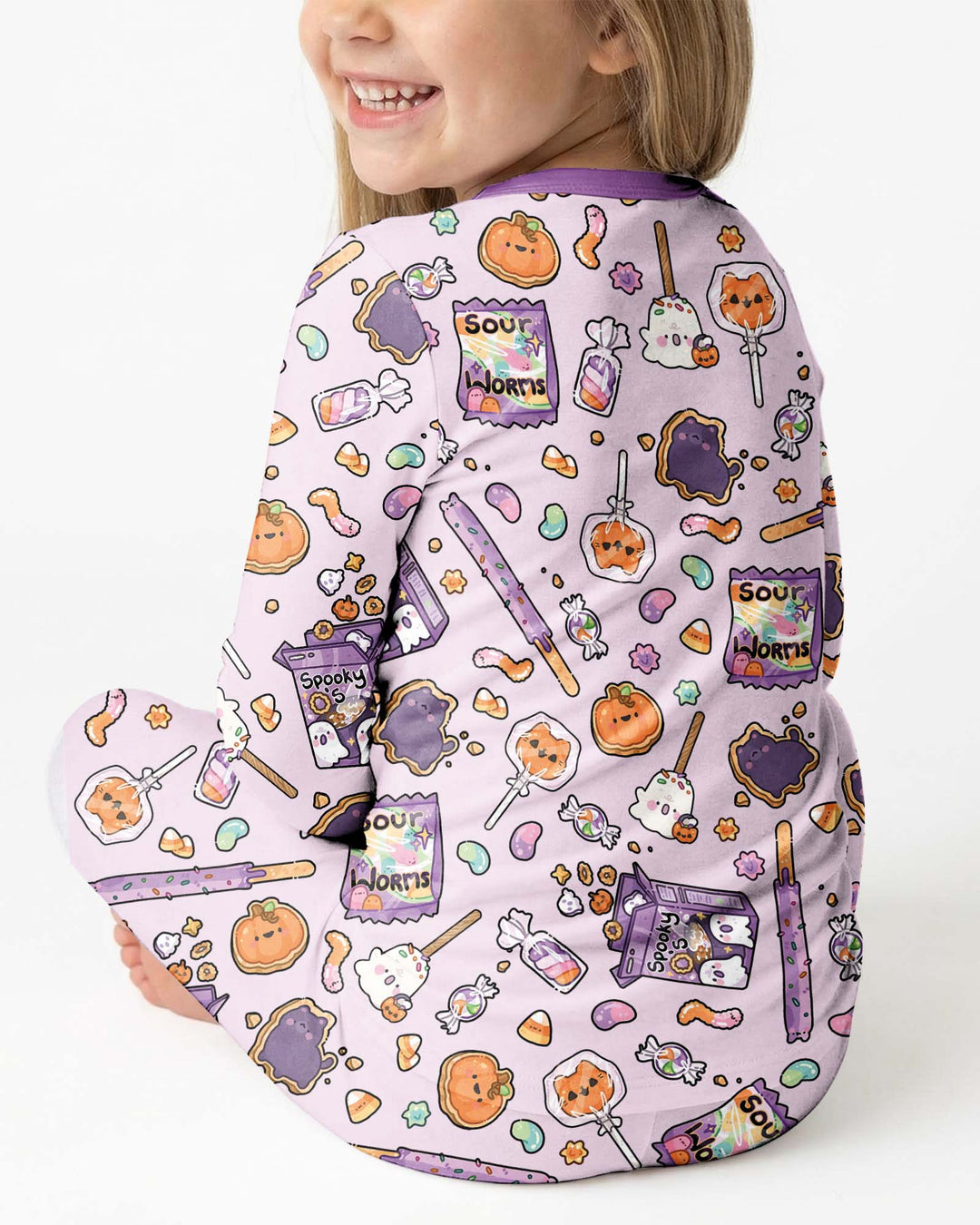 Spooky Halloween Treats Bamboo Two Piece Long Sleeve Pajama Set