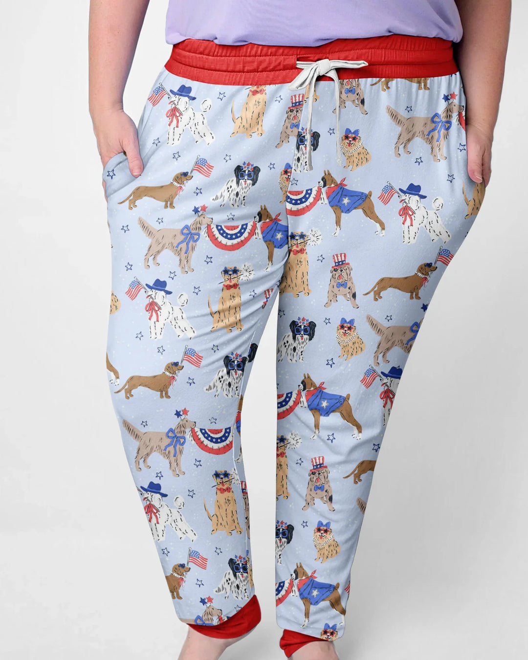 Patriotic Pups Family Matching Bamboo Women Pajama Set