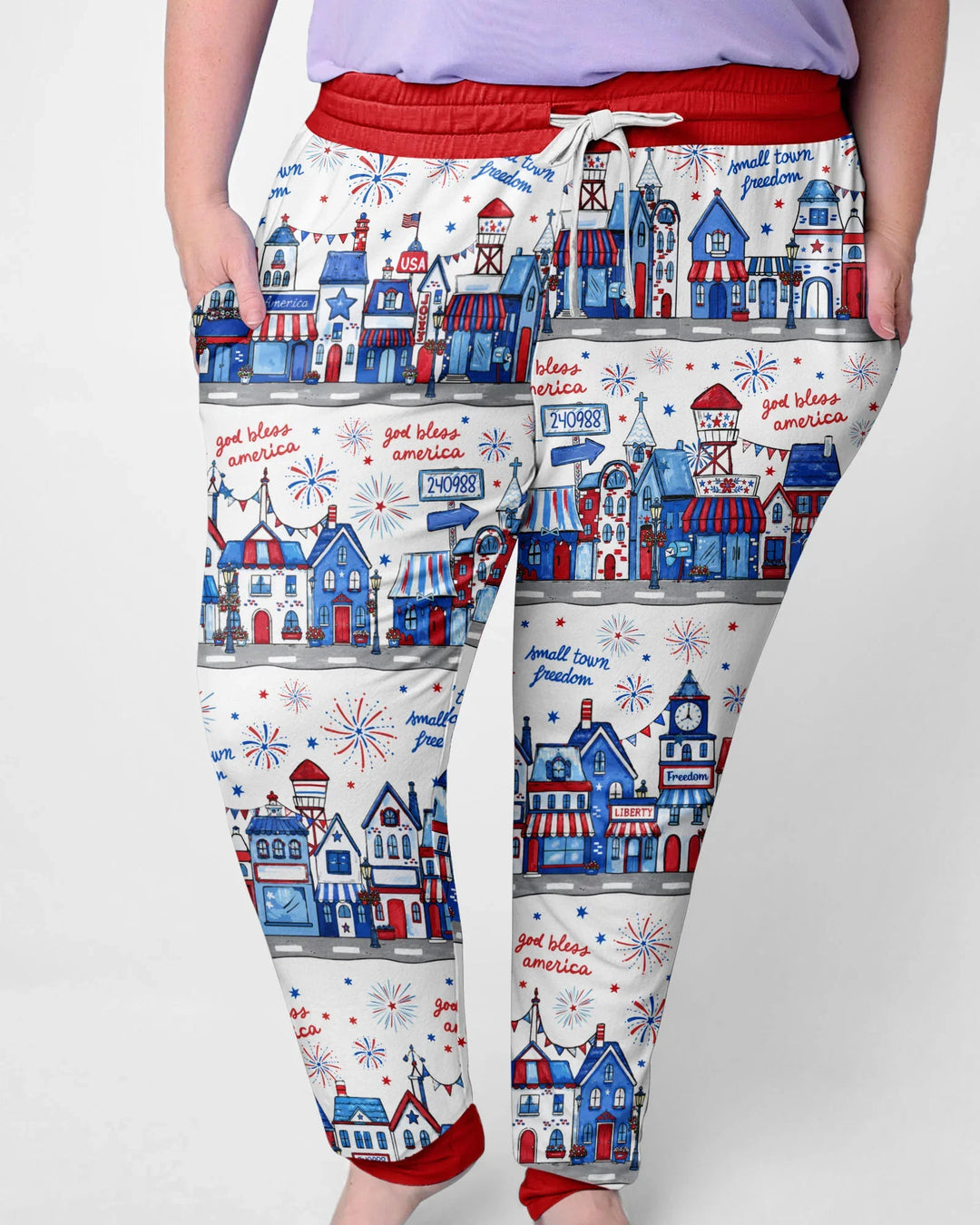 Small Town Freedom USA Bamboo Women Pajama Set