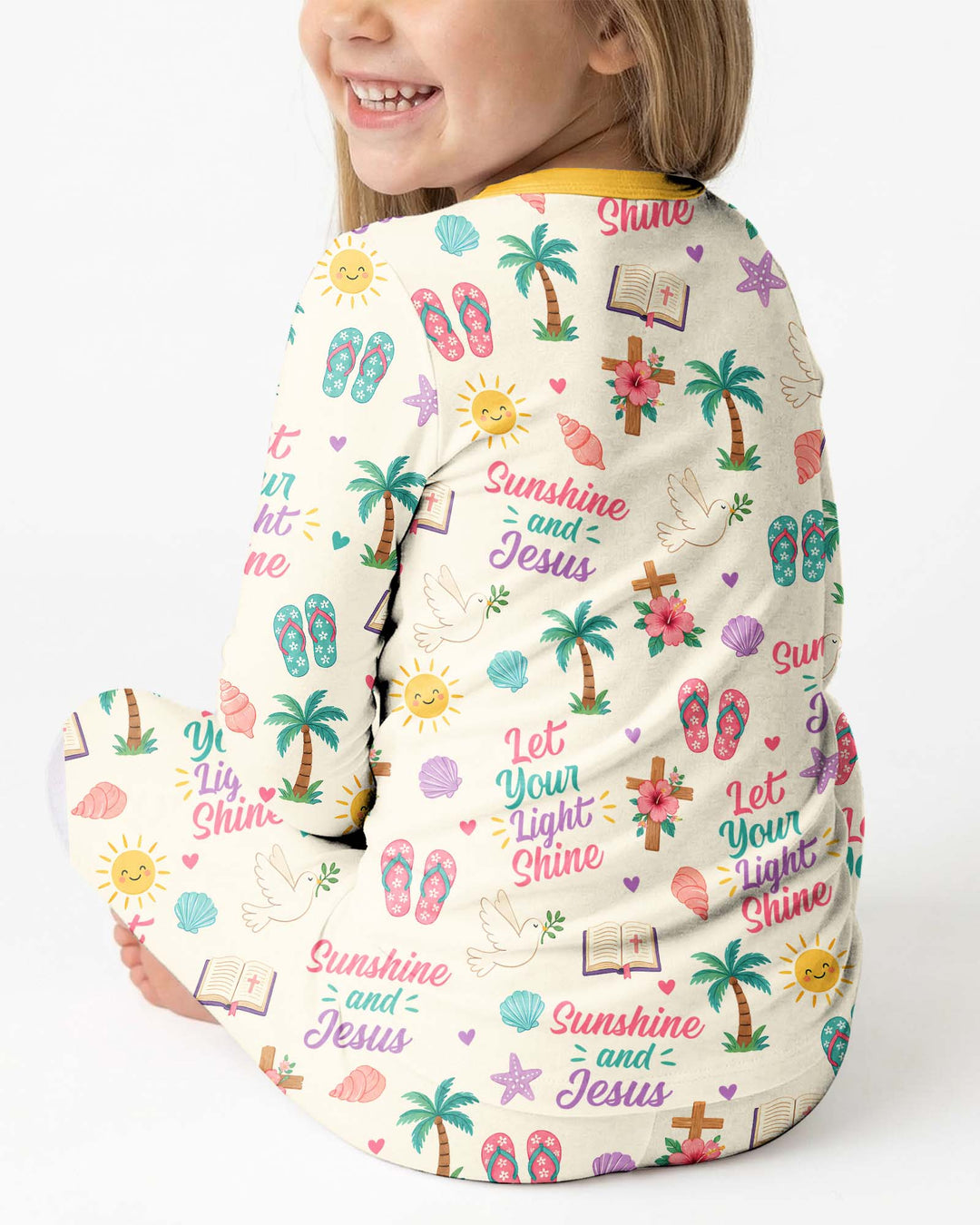 Sunshine and Jesus Summer VBS Bamboo Two Piece Long Sleeve Pajama Set