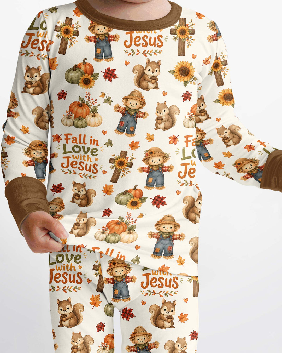 Fall For Jesus Bamboo Two Piece Long Sleeve Pajama Set