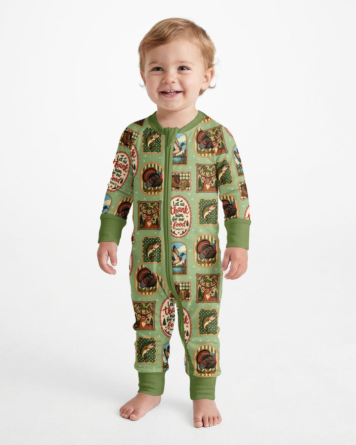 Hunting Let Us Thank Him For Our Food Bamboo Convertible Zippy