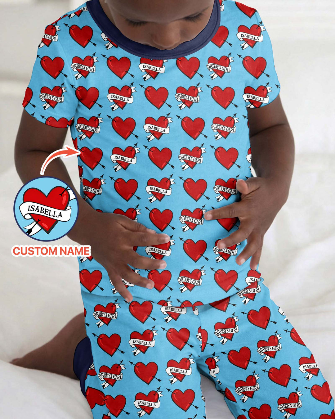 Zweiteiliges, kurzärmliges Pyjama-Set mit Marienkäfern