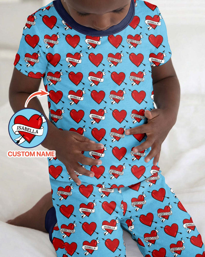 Zweiteiliges, kurzärmliges Pyjama-Set mit Marienkäfern