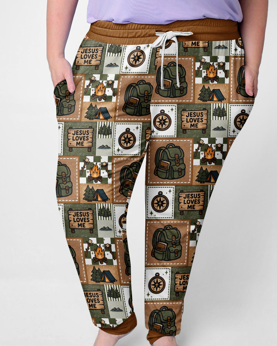 Camping Jesus Loves Me Bamboo Women Pajama Set