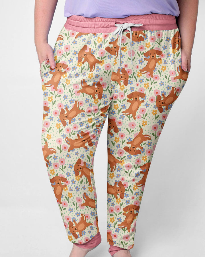Plantilla de conjunto de pijama de mujer de bambú