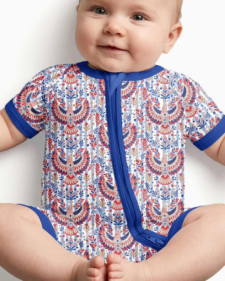 Patriotic Eagle Bamboo Shorty Zippy