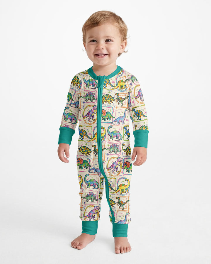 Colorful Dino Sketchbook Bamboo Convertible Zippy