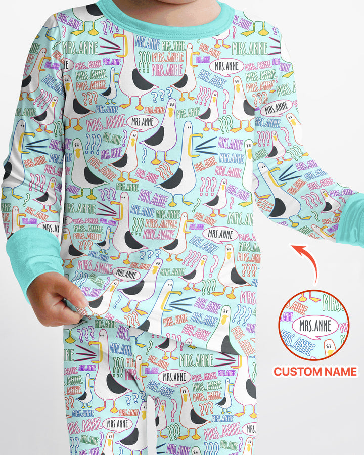 Conjunto de pijama de dos piezas de bambú con mangas largas, plantilla PERSONALIZADA
