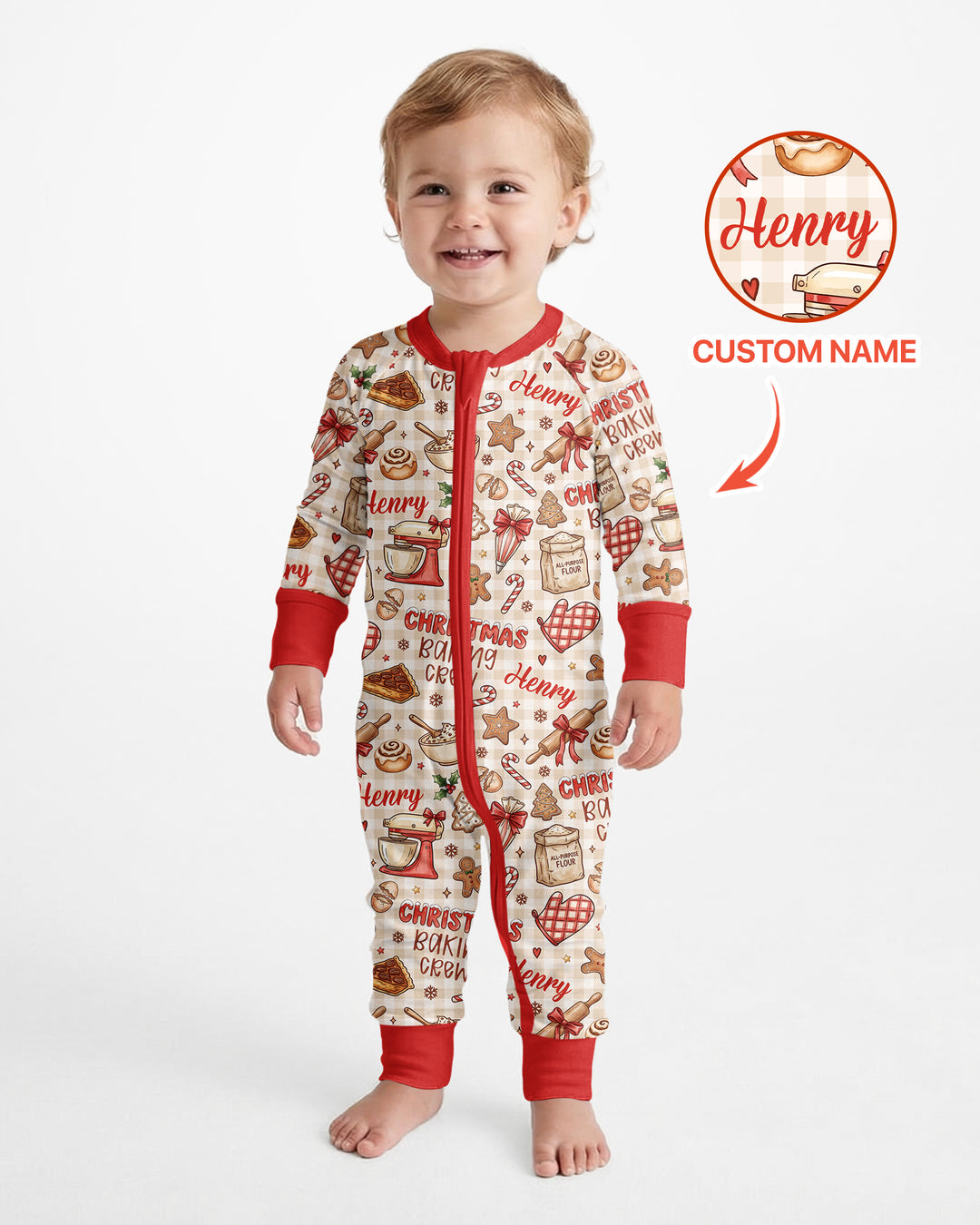 Christmas Baking Crew Bamboo Convertible Zippy
