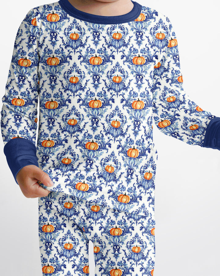 Zweiteiliges Langarm-Pyjama-Set mit Sommerfrüchten