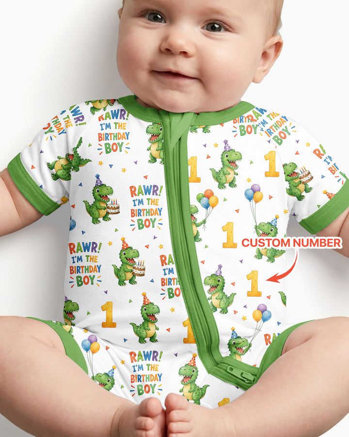 Plantilla PERSONALIZADA de Bambú Pijama Corto con Cremallera