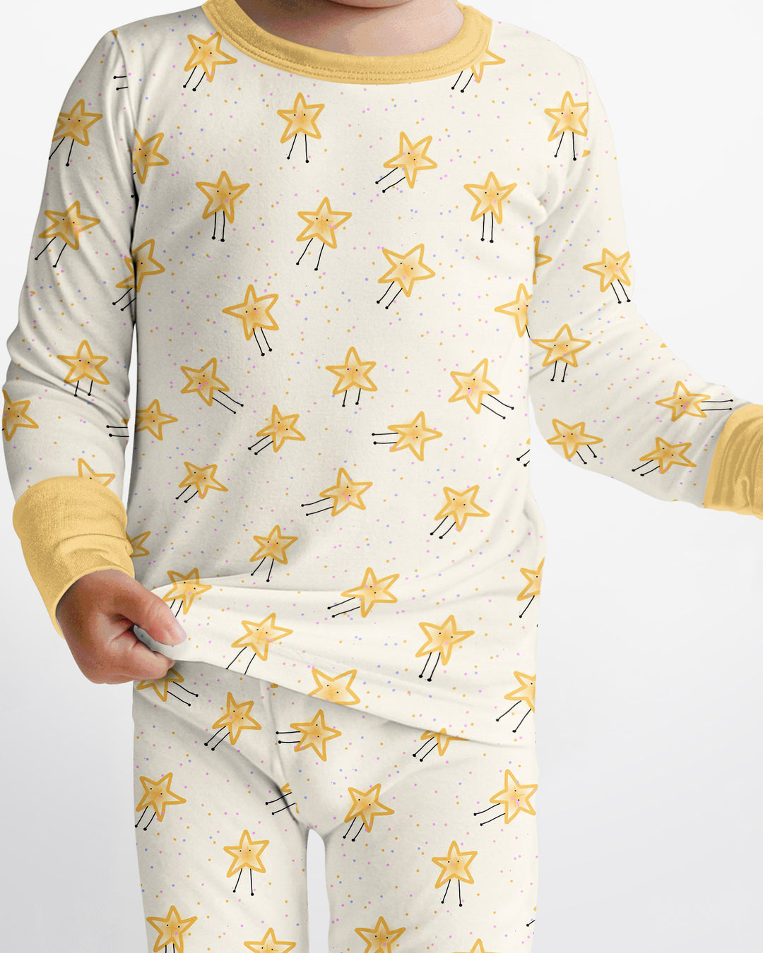 Happy Little Stars Family Matching Bamboo Two Piece Long Sleeve Pajama Set